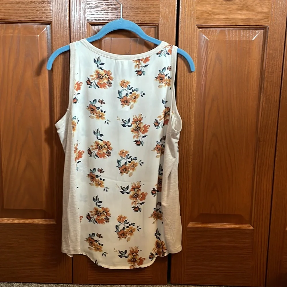 Maurice’s cream sheer  tank. Never worn. Would need a cami underneath. - Picture 2 of 5